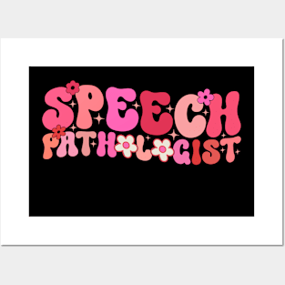 Groovy Speech Pathologist Speech Language Therapy SLP Posters and Art